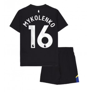 Everton Vitaliy Mykolenko #16 Tredjetrøje Børn 2025-26 Kortærmet (+ Korte bukser)